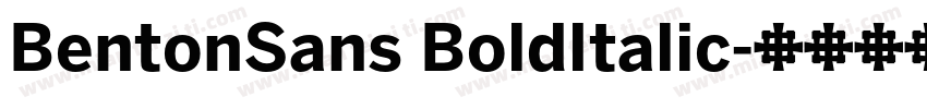 BentonSans BoldItalic字体转换